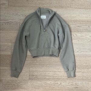 Wilfred Olive Half-Zip Sweatshirt